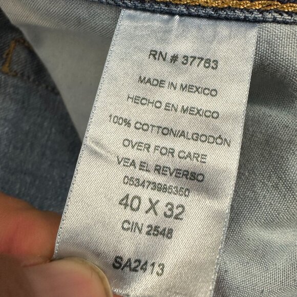 Member's Mark Men's Jeans 40x32 Blue Denim Straight Fit 100% Cotton - Picture 5 of 6